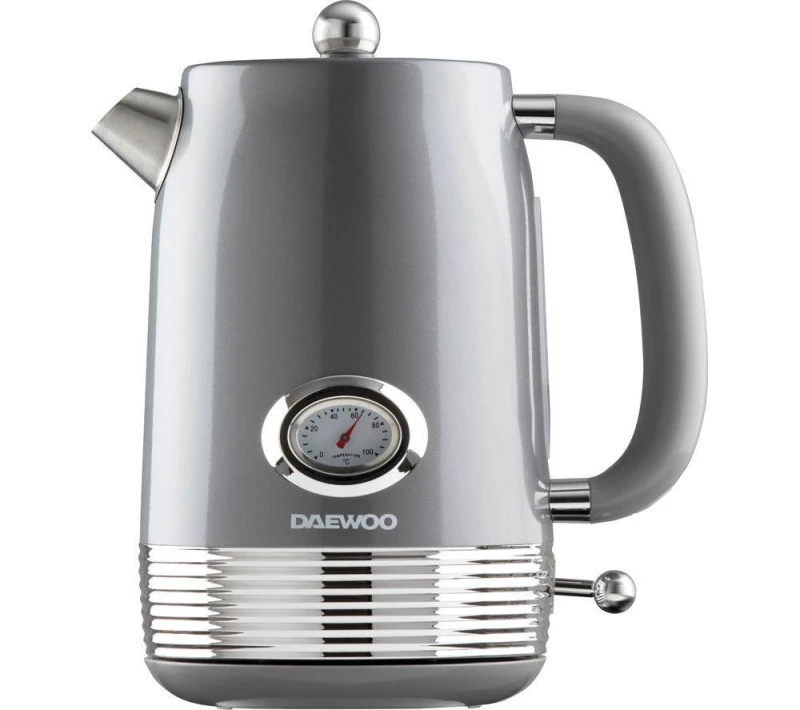 Image of Daewoo Denver Collection SDA2747GE Jug Kettle - Smoked Grey, Silver/Grey 5024996980400
