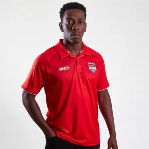 Image of ISC Tonga RL Short Sleeve Polo Shirt Mens - Red/White