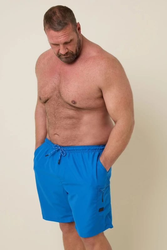 Image of BadRhino Mens Cargo Swim Shorts in Blue Size: 1XL Blue Male 1XL