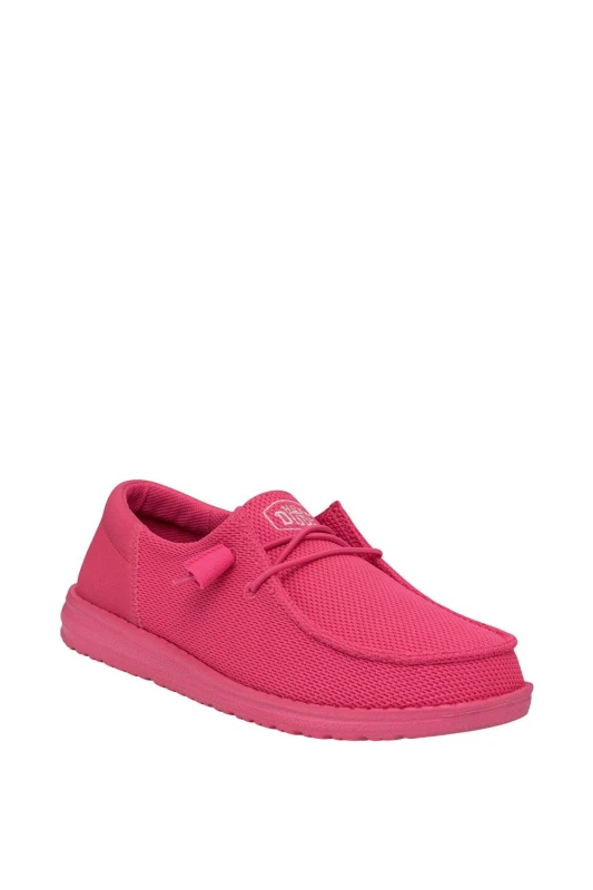 Image of HEYDUDE Womens Wendy Funk Mono Shoes in Pink Size: 7 Pink Female 7
