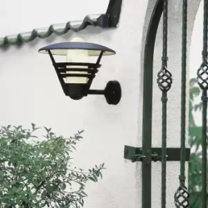 Image of Konstsmide Gemini Outdoor Classic Lantern Wall Light Matt Black, IP23