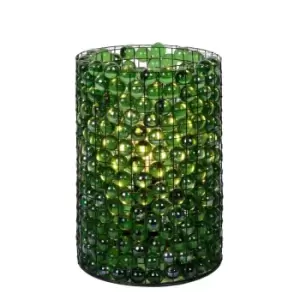 Image of Lucide Extravaganza Marbelous Retro Table Lamp 15cm 1xE14 Green