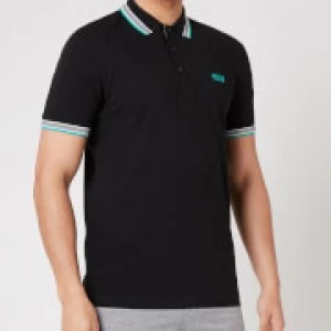 Image of Hugo Boss Athleisure Paddy Pique Polo Shirt Black/Green Size XL Men