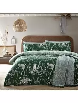 Image of Furn Buckthorn Evergreen Duvet Cover Set