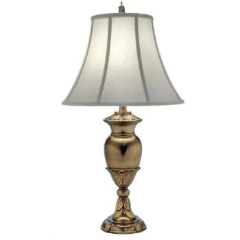 Image of 1 Light Table Lamp Burnished Brass, E27 - Elstead