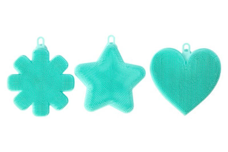 Image of Premier Housewares Mimo Teal Silicone Dish Scrubbers Blue