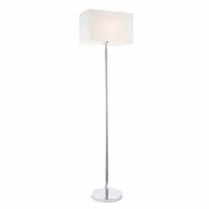 Image of Crossland Grove Hart Rectangular Floor Lamp Chrome/White
