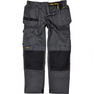 Image of DEWALT Mens Pro Tradesman Work Trousers Black / Grey 40" 31"
