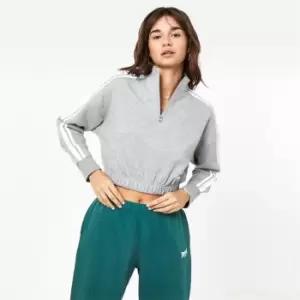 Image of Lonsdale Cropped Sweatshirt - Grey