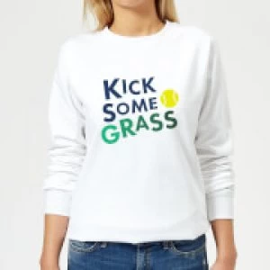 Image of Kick Some Grass Womens Sweatshirt - White - 4XL