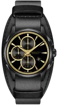 Image of Hamilton Watch Jazzmaster Auto Chrono Black & Gold