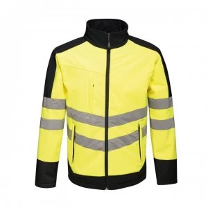 Image of Regatta Hi Vis Pro Softshell Jacket - Yellow/Navy