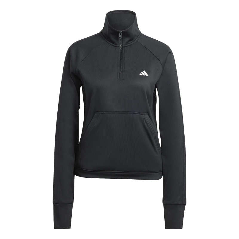 Image of adidas Quarter Zip Tracksuit Top Womens - Black XS