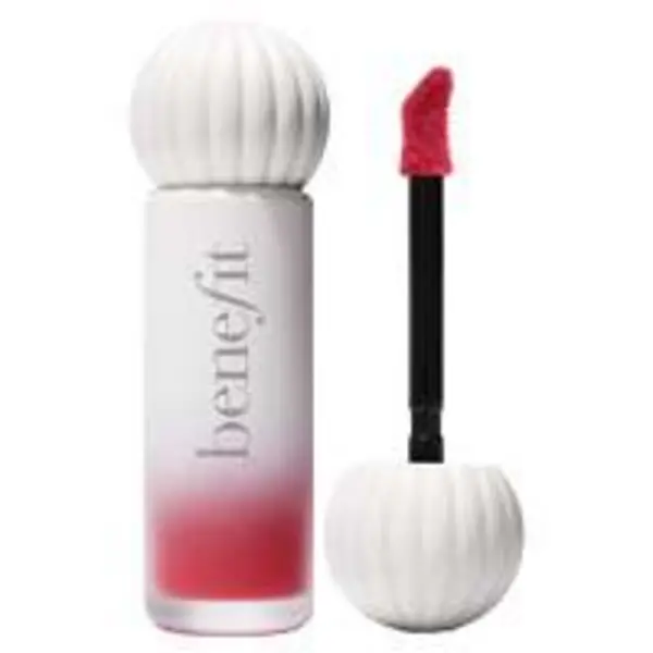 Image of benefit Plushtint Moisturising Matte Lip Tint 18 Feather Boa - Strawberry Red 6ml