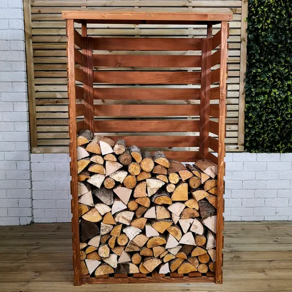 Image of 157cm x 88cm Large Wooden Outdoor Garden Patio Log Store Shed