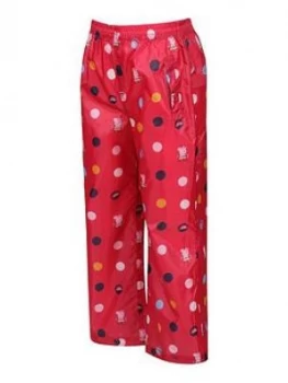 Image of Regatta Peppa Pack-it Overtrousers - Pink, Size 6-12 Months, Women