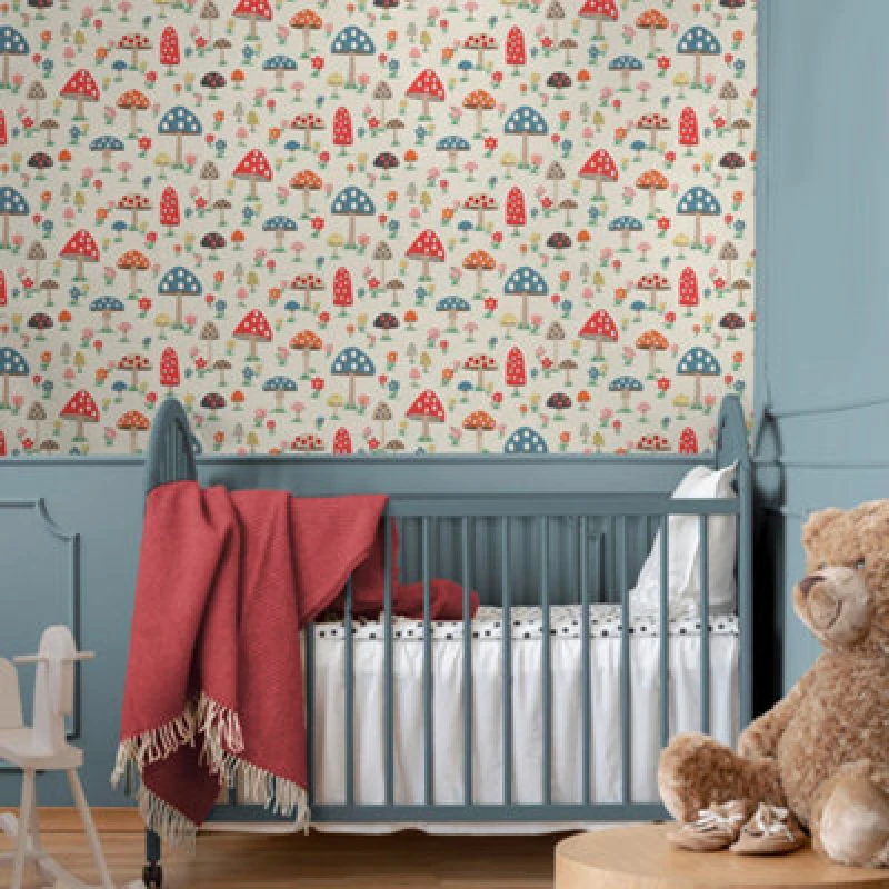 Image of Cath Kidston Mushrooms Multi Wallpaper