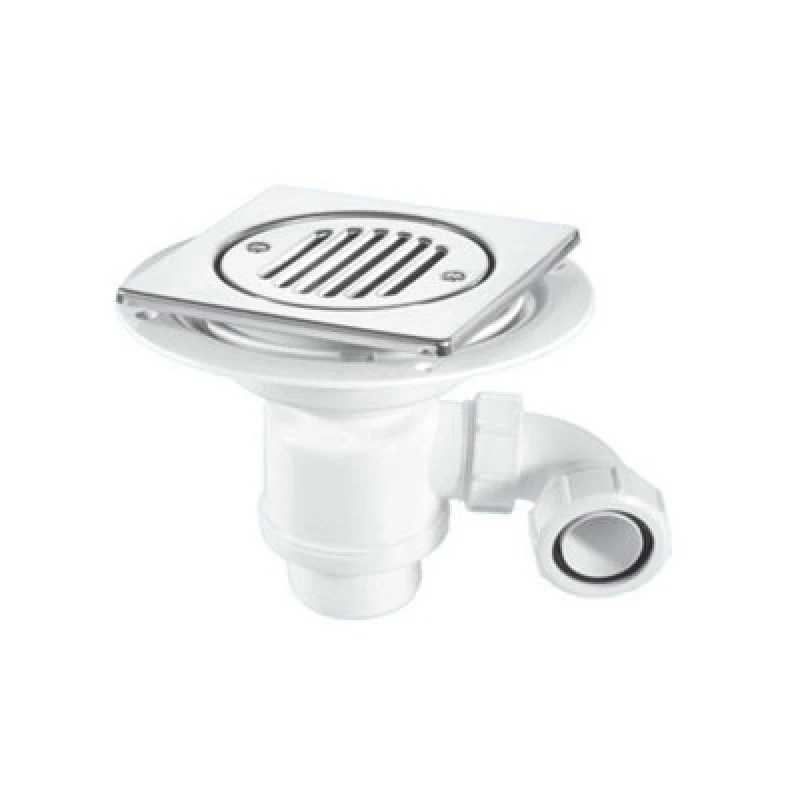 Image of McAlpine TSG1T6SS-STW2R 50mm Water Seal Resealing Trap for Tiled or Stone Floors White