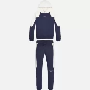 Image of Calvin Klein Boys' Colour Block Stack Logo Set - Peacoat - 8 Years