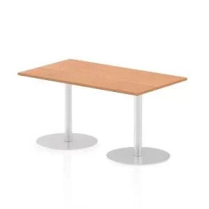 Image of Italia Poseur Table Rectangle 1400800 Top 725 High Oak