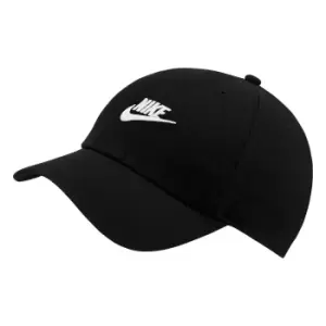 Image of Nike Nsw H86 Futura Washed Cap, Black/White, Unisex, Headwear, 913011-010