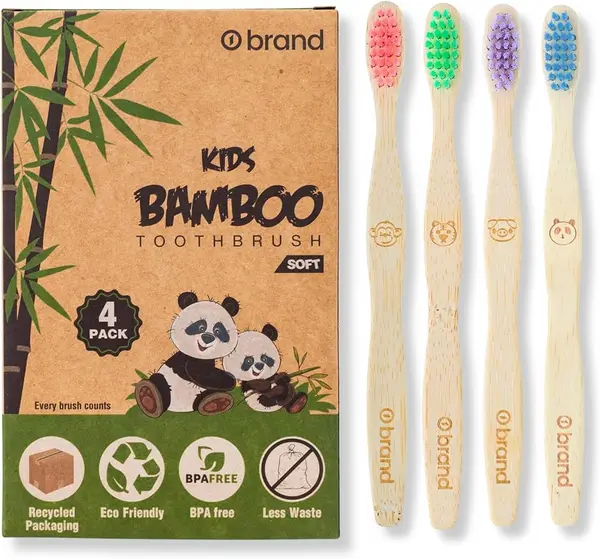 Image of Wild & Stone Bamboo Baby Extra Soft Toothbrush 4Pcs