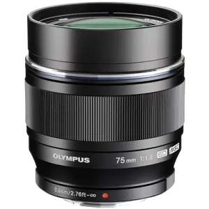 Image of M.Zuiko Digital ED 75mm f1.8 Lens Black