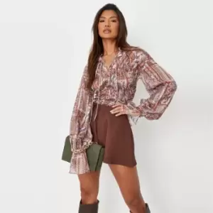 Image of Missguided Paisley Print Oxford Shirt - Multi