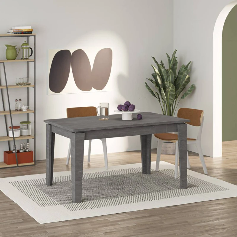 Image of Decortie Tolmen Modern Extendable Dining Table 140-190Cm Retro Grey 8.68363E+12