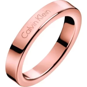 Image of Ladies Calvin Klein Rose Gold Plated Size N Hook Ring