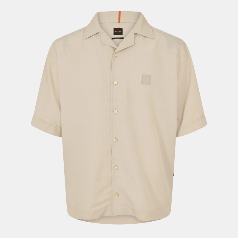 Image of Boss Mens Long Sleeve Oxford Shirt Oxford Shirt - Long Sleeve S Beige 55253004350