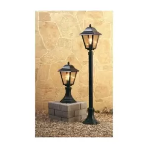 Image of Firstlight - 1 Light 4 Panel Lantern - Pillar Black IP43, E27