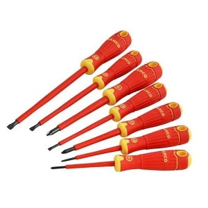 Image of BAHCOFIT Insulated Screwdriver Set, 7 Piece SL/PZ