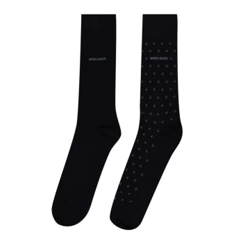 Image of Hugo Boss Patterned Socks Navy/Pattern