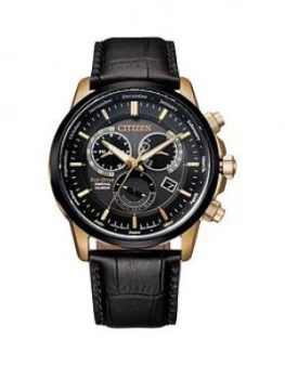 Image of Citizen Eco Drive Calibre Leather Brown Strap Black Dial Watch