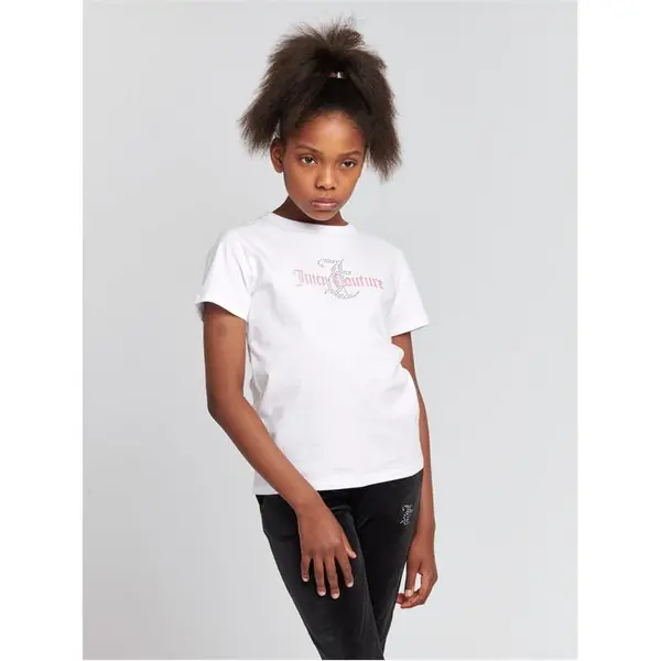 Image of JUICY COUTURE Juicy SS Diamnte T Jn42 Regular Fit T-Shirts 8-9 Yrs White 62062701175