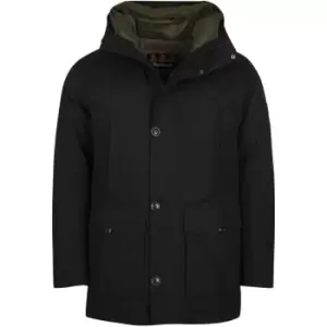 Image of Barbour Mens Arctic Parka Jacket Black Large