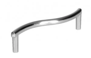 Image of Wickes Wave Door Handle - Brushed Nickel 108mm Pack of 6