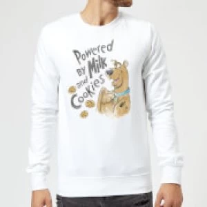 Image of Scooby Doo Powered By Milk And Cookies Sweatshirt - White - L
