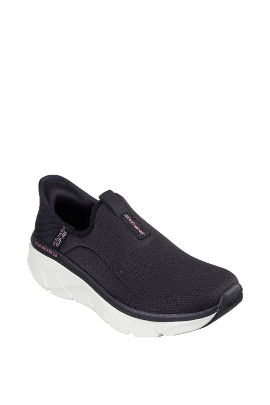 Image of Skechers D Lux Walker 2.0-Happy Step Slip On Runners Womens - Black 7