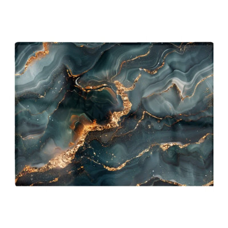 Image of Warren Reed Designer Vibrant Blue Marble Effect Chopping Board