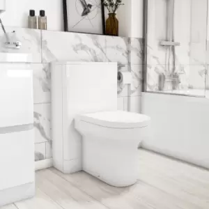 Image of 500mm White Back to Wall Toilet Unit Only - Pendle