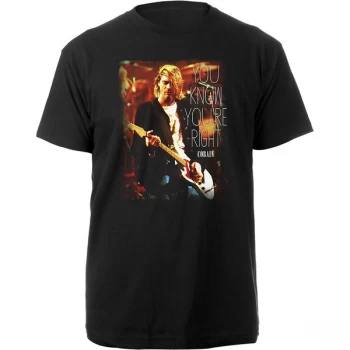 Image of Kurt Cobain - You Know You're Right Unisex Medium T-Shirt - Black