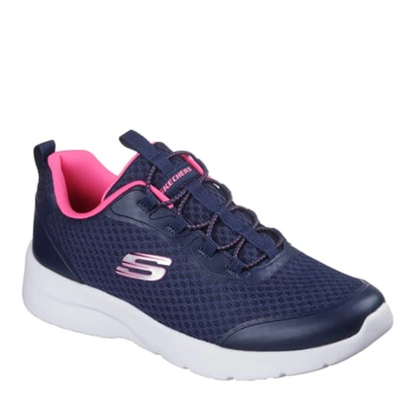 Image of Skechers Dynamight 2.0 Social Orbit Womens Trainers Navy/Hot Pink female 5 (38)