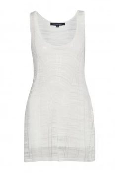 Image of French Connection Klint Stitch Knit Tank Top White