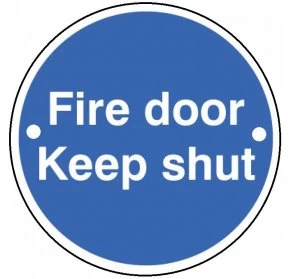 Image of Wickes FD118 Fire Door Keep Shut Safety Sign - 70mm PVC