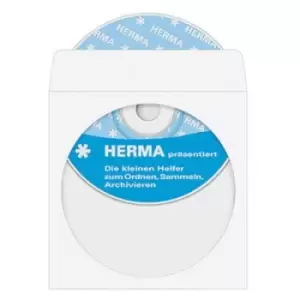 Image of Herma CD box 1 CD/DVD/Bluray Paper White 100 pc(s) (W x H) 124mm x 124mm 1140
