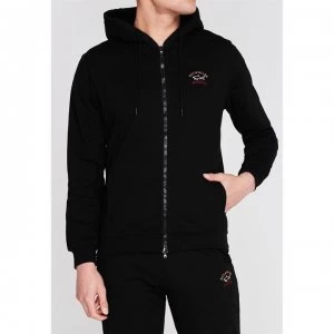Image of Paul And Shark Crew Logo Full Zip Hoodie - Black 011