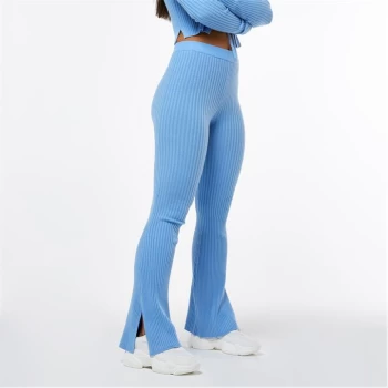 Image of Jack Wills Ribbed Split Hem Trousers - Blue