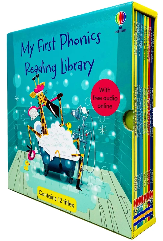 Image of Usborne My First Phonics Reading Library Box Set 12 Phonics Readers For Beginners Usborne Books